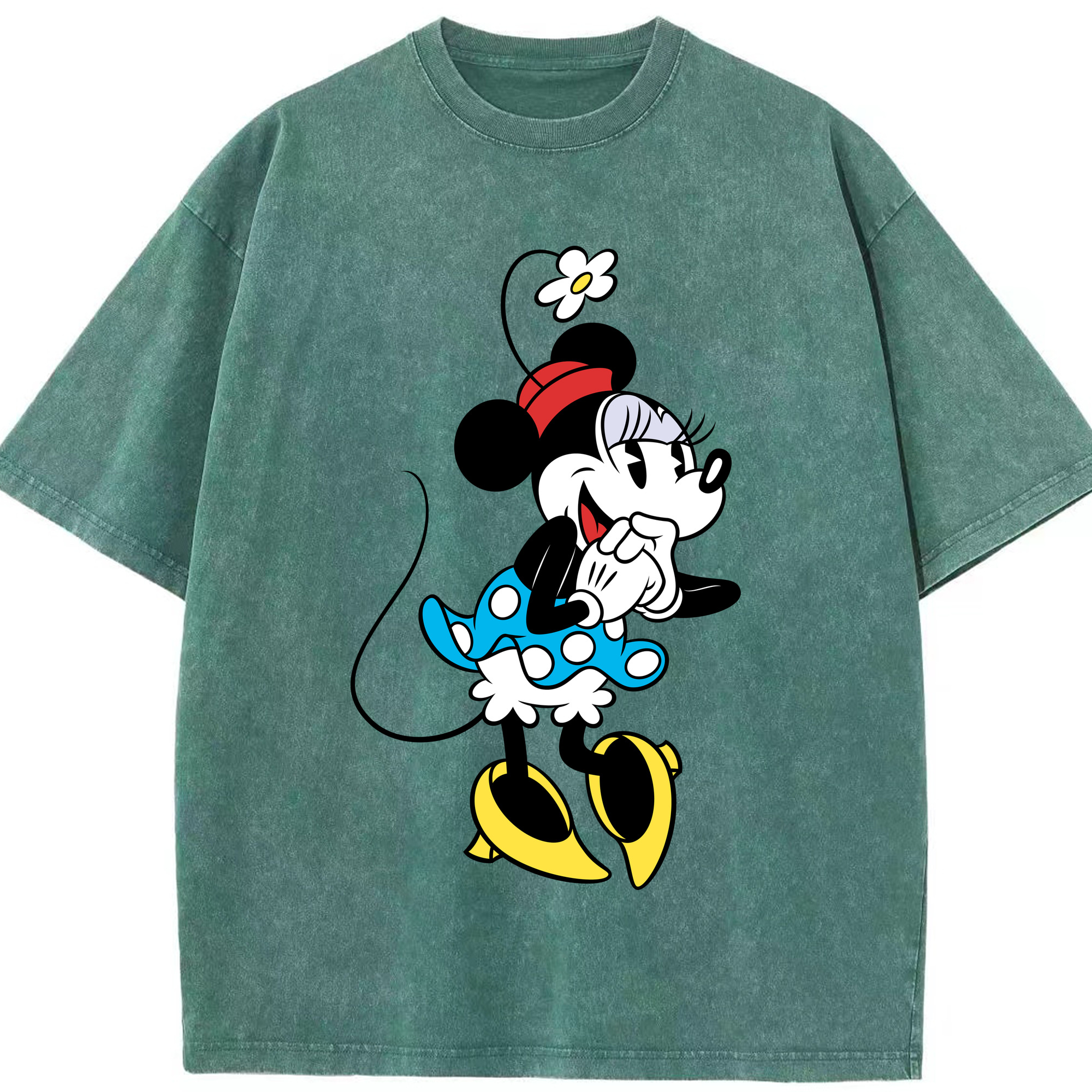 （画像用） ミッキーマウス Mickey Mouse 綿100% ヴィンテージ風 半袖Tシャツ（フロントプリント）